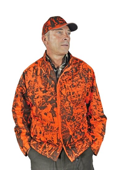 NEU wasserdichte atmungsaktive Tarnjacke Überjacke Treiberjacke Jagd orange
